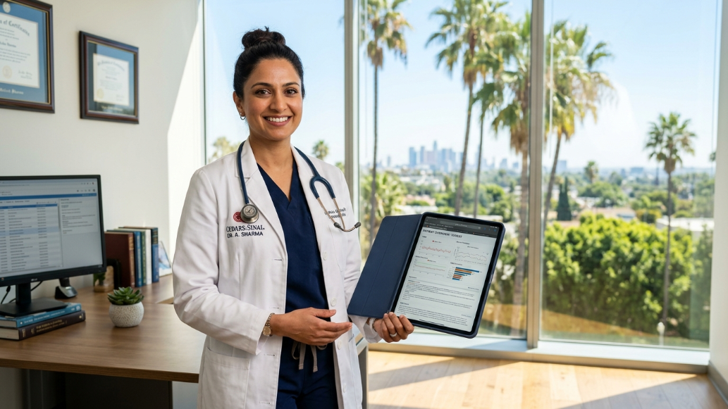 AAPC-certified Macralytics MIPS consultant reviewing eligibility in a California clinic